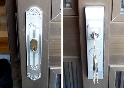 WESTの引き戸錠をGOALの万能引戸錠「1704S」へ交換