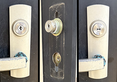 経年劣化したシリンダーを美和ロックの「MCY-467」へ