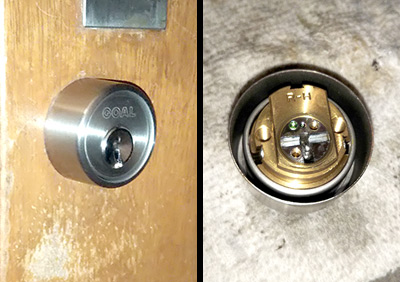 玄関の引き戸錠をGOALの「V-18/V-LX ＃11」シリンダーに交換