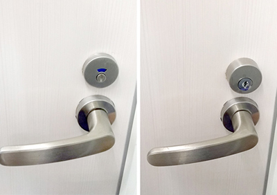 トイレの表示錠(GIKEN)を同メーカーのシリンダー「LVS-5ND-N」に交換