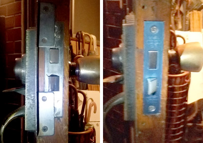 ALPHAの装飾錠の錠ケースをGOALのものに交換
