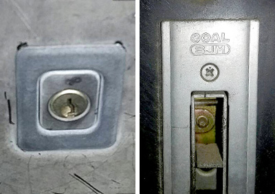 引き違い扉に付いていたGOALの「SJT SJM」のコアを部品交換