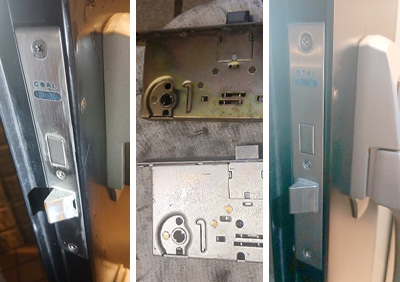 ラッチボルトが固着した錠ケースを「PX/GOAL」へ