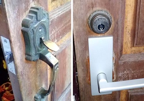 サムラッチタイプ（装飾錠）のドアノブをWESTのレバーハンドルに交換